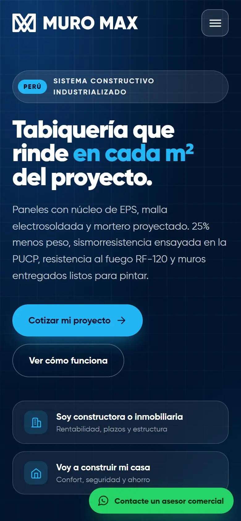 Muro Max en móvil